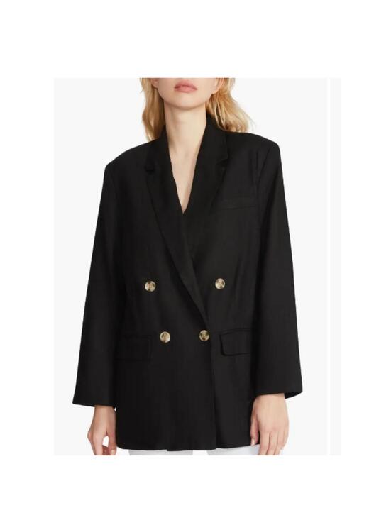 Steve Madden Jackets & Blazers - NWT Steve Madden Double Breasted Linen Blend Blazer Black XL